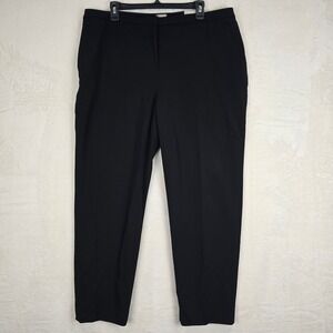 NWT Chicos Black Label Slim Leg Ankle Trousers Black Size 3 US 16